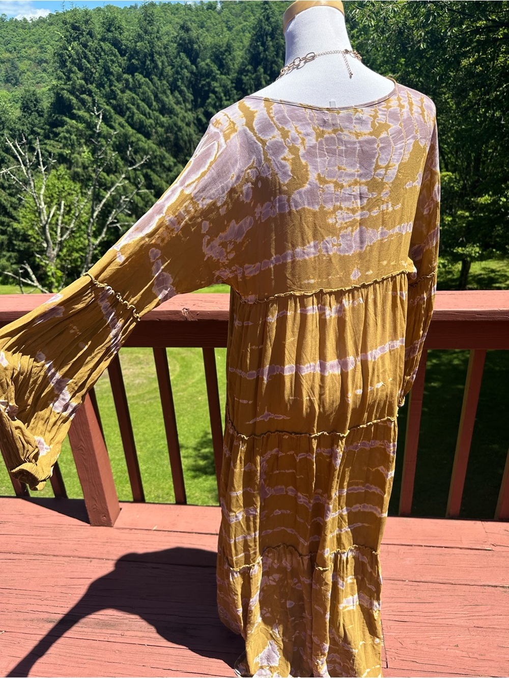 Young Fabulous & Broke Josette Tie-Dye V-Neck Maxi Dress - Picture 4 of 5